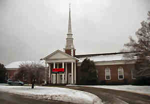 church small with God is still speaking banner